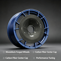 Cubierta Central Aerodinámica de Fibra de Carbono Extraíble, Llantas de Aleación Forjadas Ligeras de Alto Rendimiento, Aptas para Porsche BMW, Diseños Personalizados