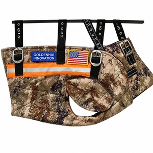 Giubbotto Antiproiettile Multistrato in Kevlar per Cani, Certificato EU EN388 Livello 4, Protezione Toracica e Addominale, Camo Arancione Alta Visibilità, OEM per Caccia - Product Image 4