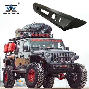 Parachoques delantero Jt <span class=keywords><strong>Rubicon</strong></span> de alta calidad, kit de carrocería para coche 4X4, parachoques delantero de aluminio, parachoques negros para Wrangler JT - Product Image 1