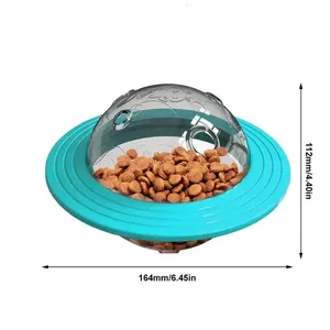 Juguete interactivo dispensador de comida lento para perros con forma de OVNI y planeta, ideal para venta al por mayor. - Product Image 3