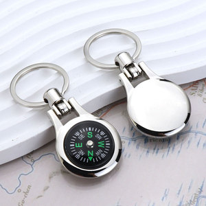 Porte-clés boussole Lima en métal, cadeau d'extérieur, pendentif mousqueton, tendance mode - Product Image 3