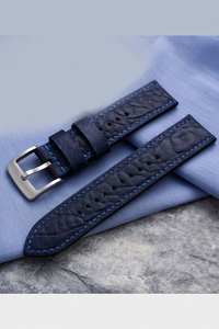 Hand Made Vintage Elephant Gray Pull-Up Leather <b>Watch</b> Band 18/20/22mm Quick Release Genuine Leather Vegetable Tanned Lining - Product Image 5