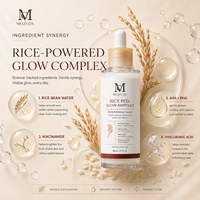 Ampoule Éclat au Riz 80ml – Sérum Exfoliant Doux à l'Eau de Son de Riz, Niacinamide, AHA, BHA, Acide Hyaluronique pour Soin des Pores et de la Texture, Effet Éclat