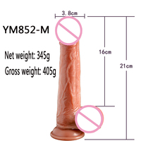 Juguete Sexual para Adultos de Alta Calidad, Masturbador Femenino de Silicona Líquida Suave, Dildo de Gran Tamaño para Mujeres con Fuerte Ventosa