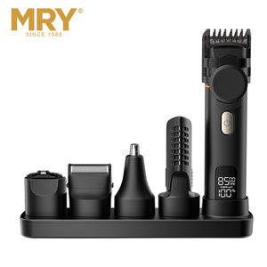 MRY-Ensemble tondeuse professionnelle <span class=keywords><strong>rechargeable</strong></span> 6 en 1 pour hommes, <span class=keywords><strong>coupe</strong></span> de cheveux à domicile pour le visage, la barbe, le corps, le <span class=keywords><strong>nez</strong></span> et les oreilles - Product Image 5