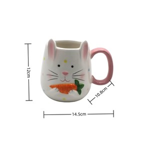 Hand Painted Ceramic Rabbit <strong>Mugs</strong> <strong>Easter</strong> <strong>Mug</strong> Decoration Ceramic coffee <strong>Mug</strong> with Handle - Product Image 2