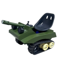 Usine personnalisée Go karts électriques commerciaux pour deux équipements de terrain de jeu de plein air de réservoir de chenilles