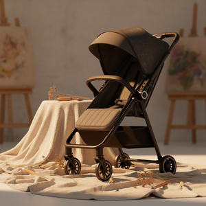 Cochecito <span class=keywords><strong>de</strong></span> bebé portátil ligero con paisaje alto Cinturón <span class=keywords><strong>de</strong></span> seguridad <span class=keywords><strong>de</strong></span> cinco puntos La rueda del automóvil puede sentarse y acostarse - Product Image 5