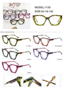 A01125 màu-hợp nhất cán Acetate Mèo Mắt khung quang học trong sôi động hỗn hợp màu - Product Image 6