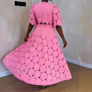 ชุดเดรสแฟชั่นสไตล์ฝรั่งเศสแบบใหม่สำหรับผู้หญิง ดีไซน์เว้าช่วงตัว ชุดเซ็ต 2 ชิ้น สวมใส่สบาย - Product Image 6