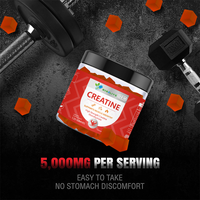 Gummies de Créatine Monohydrate en Gros, 120 Unités – Favorise la Croissance Musculaire, Complément Nutritionnel pour l'Entraînement et le Sport