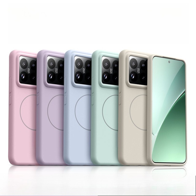 Magnetic Wireless Charge Phone case for Xiaomi 15 Pro Shockproof Phone Case Liquid Silicone Anti Scratch Phone Cover Case