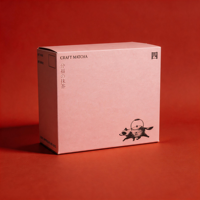 Boîte d'emballage en carton ondulé écologique avec logo personnalisé, pelliculage mat, doublure en éponge, qualité alimentaire, pour thé, matcha, café en poudre, rangement, cadeau