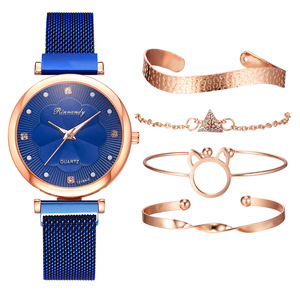 5 Piece New Fashion Ladies Women Wrist <strong>Watch</strong> Jewelry <strong>Sets</strong> Luxury <strong>Rose</strong> <strong>Gold</strong> Plated Multi-style Open Bracelet Quartz <strong>Watches</strong> <strong>Set</strong> - Product Image 3