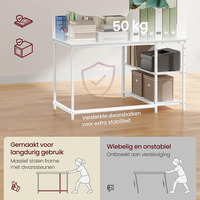 Bureau d'ordinateur moderne en L avec étagère de rangement double face, petite table d'angle en bois pour bureau à domicile, chambre, bureau d'étude – Vente directe usine