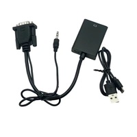 Kabel Konversi Transfer Audio HD VGA dari Komputer ke TV untuk Pabrik