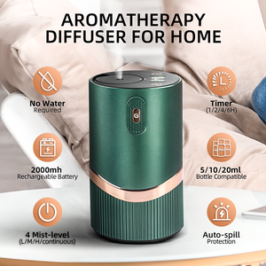 Portable Luxury Mini Electric Aromatherapy <b>Diffuser</b> Home & <b>Car</b> Waterless Scent Essential Oil Room <b>for</b> Outdoor & Hotel Use - Product Image 2