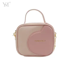 핑크 럭셔리 하트 모양의 패턴 핸드백 화장품 가방 어깨 미니 화장품 가방 휴대용 방수 가죽 가방
