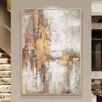 Personnalisé 100% Peint À La Main De Haute Qualité Abstrait Toile Peinture À L'huile moderne Feuille D'or art Peinture pour salon décor à la maison