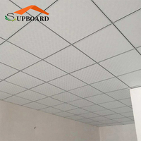 Plaques de plafond en gypse gris rosée de luxe 60X60 pour la décoration de plafonds de bureaux et de salons