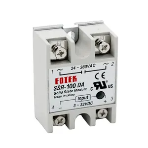 ssr100aa fortek型交流控制SSR 100AA继电器din导轨fortek型，SSR-100AA固态继电器fortek ssr 100aa