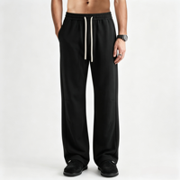 Pantalons pour hommes de haute qualité : pantalons amples à jambes droites - style minimaliste business-casual.