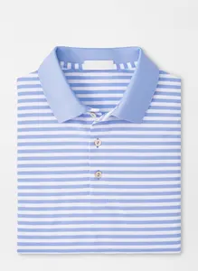 Logo personnalisé bicolore couleur de luxe de haute qualité grande taille pour homme, polo de golf rayé