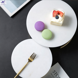 Bandeja Individual de lujo <span class=keywords><strong>para</strong></span> pastel, Base de Metal personalizada <span class=keywords><strong>para</strong></span> <span class=keywords><strong>cumpleaños</strong></span>, transparente, <span class=keywords><strong>para</strong></span> boda, soporte superior de mármol - Product Image 4