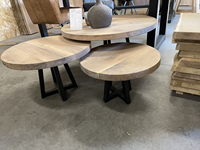 Pied croisé en métal de haute qualité pour tables basses rondes Noir, base de table basse en laiton en métal