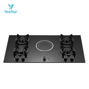 <span class=keywords><strong>Cocina</strong></span> de <span class=keywords><strong>Gas</strong></span> Integrada de Diseño Moderno 2026, Vidrio Templado, Multifunción, 5 Quemadores (4 de <span class=keywords><strong>Gas</strong></span> y 1 Eléctrico), Placa de Cocción de Cerámica para Uso Doméstico - Product Image 3