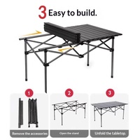 Table pliante d'extérieur, table de pique-nique portable, équipement de camping, ensemble table et chaises léger, barbecue, mobilier d'extérieur pour barbecue et repas en plein air