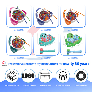 <span class=keywords><strong>Jeu</strong></span> de pêche électronique interactif de bureau Chengji pour enfants, thème <span class=keywords><strong>requin</strong></span> de dessin animé, avec plateau rotatif - Product Image 4