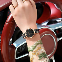 Montre pour femme Poedagar 505, boîtier en alliage, bracelet en acier inoxydable, étanche, quartz, élégante, montre sélectionnée pour femme, cadeau