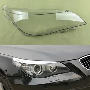 Para <span class=keywords><strong>BMW</strong></span> 5 Series E60 E61 <span class=keywords><strong>520i</strong></span> 523 525 530i <span class=keywords><strong>2004</strong></span> ~ 2010 pantalla baja faro cubierta de lámpara de faro lente de sombra transparente - Product Image 2