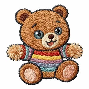 Pamaheart Tùy Chỉnh Tên Thêu 3D Hoa Vá Twill Vải Sắt Trên Phong Cách Với Móc Vòng Tùy Chọn Cho Hàng May Mặc PVC Phong Cách - Product Image 2