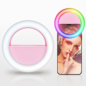 Rvb Mini Rechargeable Portative Universelle De Téléphone Portable A Mené La Lumière D'anneau De <span class=keywords><strong>Selfie</strong></span> Pour Vivre À La Vapeur - Product Image 1