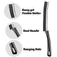 Brosse de nettoyage Brosse de nettoyage de coulis avec poignée dure Scrub Deep Tile Joints Stiff Angled Bristles for Shows