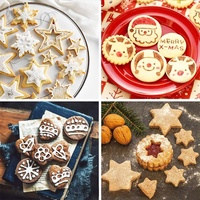 Vente en gros d'emporte-pièces en acier inoxydable, y compris des moules étoiles rondes pour biscuits, cœur, petites étoiles et mini fleurs