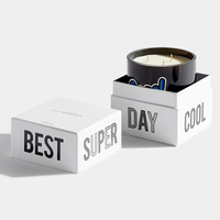 Custom logo Print square Tealight Candle Packaging Boxes Cardboard Beautiful Textured Candle Boxes for Packiging Candles