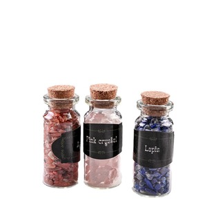 Nhỏ tinh thể tự nhiên sỏi chai mỏ tiêu chuẩn phổ biến khoa học thiết lập thơm mở rộng Đá May Mắn chúc lành chai - Product Image 5