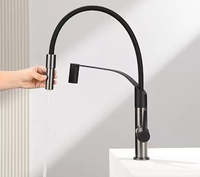 Keran Dapur Modern Satu Pegangan dari Kuningan dengan Inti Katup Keramik, Pemasangan di Atas Meja, Finishing Poles, Garansi 5 Tahun