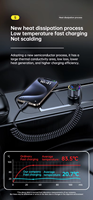 Chargeur de voiture USB C 3 en 1 75W Super Rapide PPS PD QC3.0 avec câble enroulable rétractable de 5 pieds 45W Type C Adaptateur de chargeur de téléphone de voiture