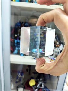 Cristal prisme verre Pixel <span class=keywords><strong>Cube</strong></span> blanc photographie fête <span class=keywords><strong>Photo</strong></span> accessoire drôle jeu cadeaux verre cristal <span class=keywords><strong>Cube</strong></span> pour Pixel Party Favors - Product Image 4