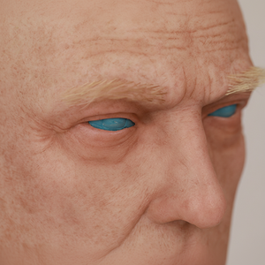 หน้ากากซิลิโคนสำหรับคนแก่ชุดคอสเพลย์งานแฮนด์เมดแนวฮาโลวีนเหมือนจริง - Product Image 1