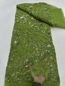 Nuovo Tessuto Ricamato con Perline e Grandi Fiori per Abiti e Abbigliamento per Bambini, Vendita Diretta Transfrontaliera - Product Image 6