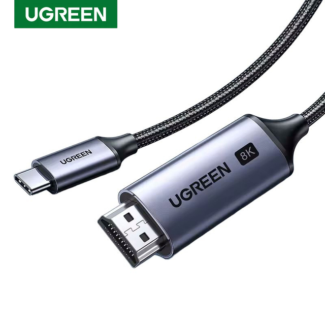 UGREEN USB C to 8K HD-MI compatible Cable 8K/60Hz 4K/120Hz for MacBook Pro iMac iPad Pro for Samsung Galaxy USB C to HD-MI 2.1