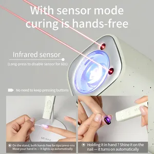 Lampe de photothérapie UV Mrnail, à une seule touche, alimentée par batterie, petite, portable, à induction automatique, mini, séchage rapide - Product Image 3