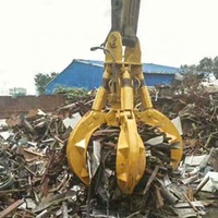 Godet de préhension de ferraille de pierre orange, 30t 10m, pour chargement maritime, 6 griffes, motorisé hydraulique électrique télécommandé, fabriqué en Chine, garantie 2 ans