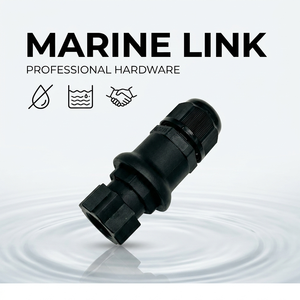 Passe-<span class=keywords><strong>câble</strong></span> marin étanche personnalisé en nylon noir pour pont de bateau, yacht, kayak – Raccord électrique - Product Image 1