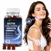 Gummies de biotine, collagène et kératine pour femmes – Favorisent la croissance des cheveux, l'hydratation de la peau, la beauté des articulations et des ongles – Marque privée, OEM, en vrac, 60 unités